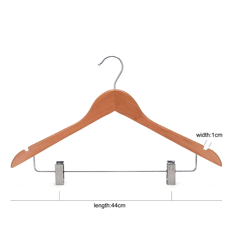 Hangerlink деревянные вешалки для костюмов с полированными зажимами и крючками