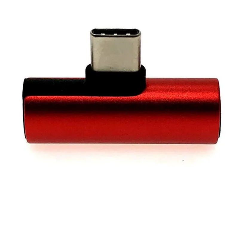 Кабель usb type C для huawei кабель для Xiaomi usb type-C OTG кабель 3,5 мм переходный разъем может позвонить с голосом и мелодией - Цвет: Красный
