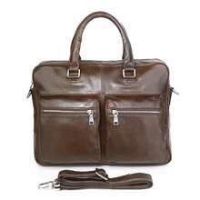 2016 New Man Handbag Genuine Leather Business Messenger Bag Men Computer Shoulder Bag 15.6 inch vintage briefcase LI-1510