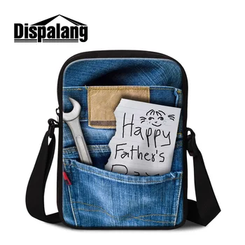 

Happy Father's Day design mini messenger bag personality jean flap travel crossbody shoulder bags retail