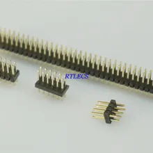 10 шт. 1,27 мм двойная линия Мужской печатной платы заголовок аварийное отсоединение 4681012 14 16 20 24 26 30 40-44 50 60 80 100 Pin сквозных отверстий PCB
