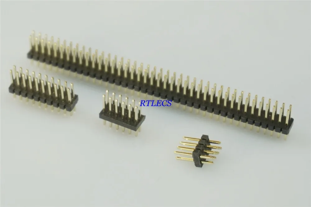 

10 pcs 1.27 mm Double Row Male PCB Header Breakaway 4 6 8 10 12 14 16 20 24 26 30 40 44 50 60 80 100 Pin Through Holes PCB