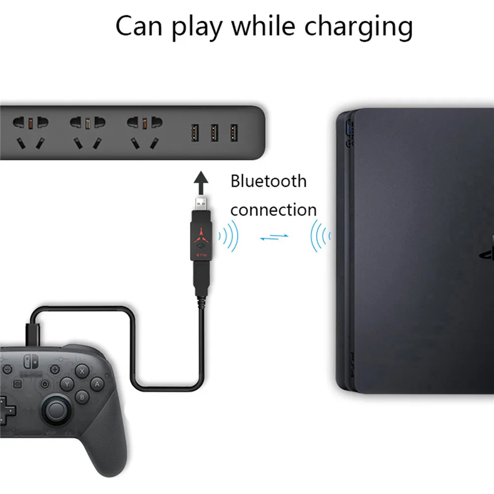 T100 беспроводной bluetooth-адаптер ДЛЯ NS Switch PS4 PS3 контроллер USB адаптер конвертер для xbox ONE 360 для Wiiu Pro геймпад