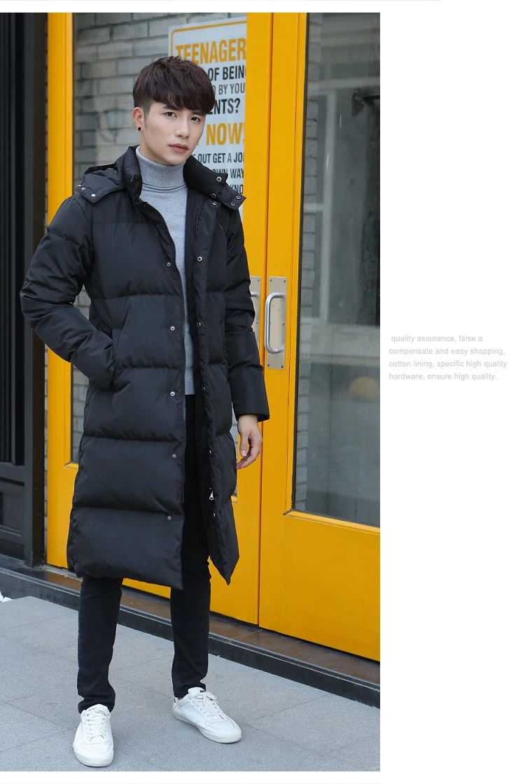 AYUNSUE длинная куртка на утином пуху, мужское зимнее пальто размера плюс, теплый мужской пуховик, корейское пальто, парка, Doudoune Homme KJ2637