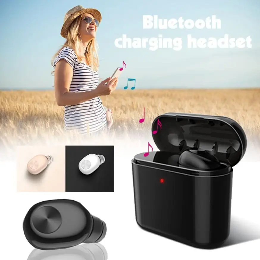 V4.2 Bluetooth Wireless Earphones in ear Sports with Charger box case