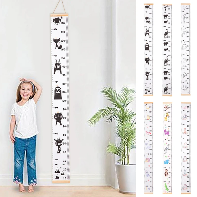 Wooden Kids Growth Height Chart Ruler Children Room Decor Wall Hanging Measure 