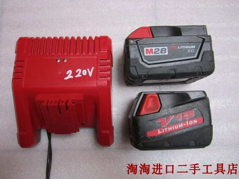 

Used American genuine Milwaukee Mickey 28V lithium battery charger M28 3.0Ah battery