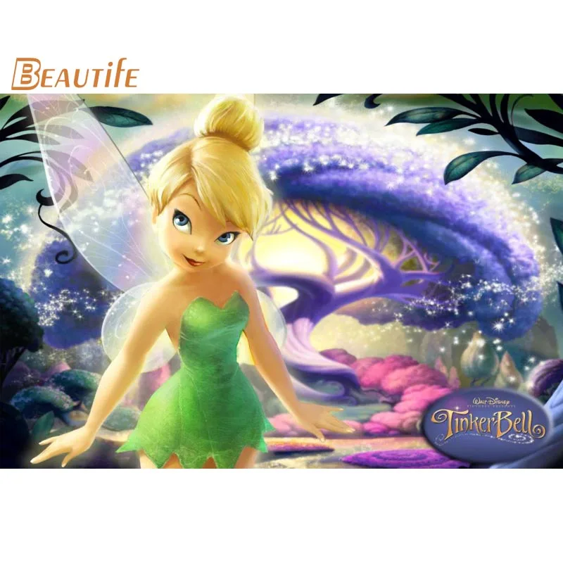 

Custom Tinkerbell Poster Cloth Silk Poster Home Decoration Wall Art Fabric Poster Print 30X45cm,40X60cm.50X75cm,60X90cm