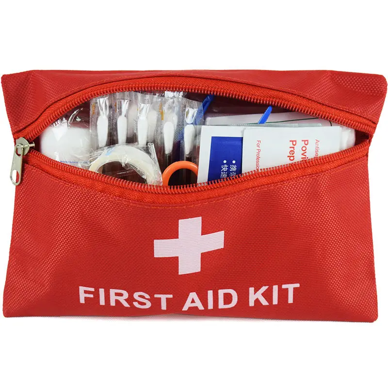 Car Home Travel Portable Medical kit Earthquake Emergency Kit small Drug Bag Small Storage Soft bag Red Canvas bag Factory Sale