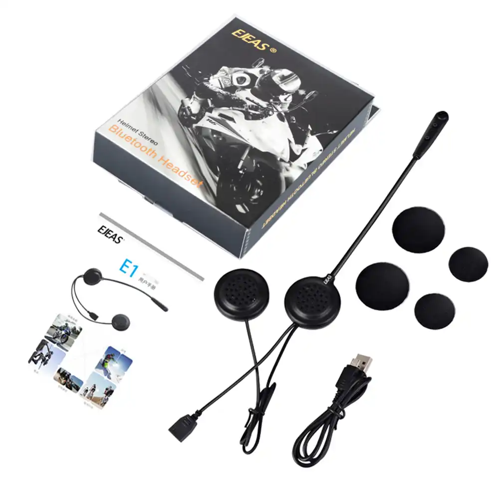 para Motociclista Casco inal/ámbrico Auriculares Bluetooth ASHATA Intercomunicador Auriculares Casco de Motocicleta Auriculares Bluetooth