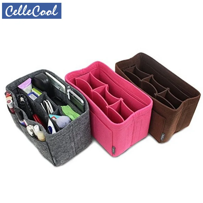 CelleCool متعددة الوظائف التجميل أكياس ورأى القماش إدراج حقيبة في مقسم حقيبة ماكياج اليد مقسم حقيبة السفر إدراج المحمولة