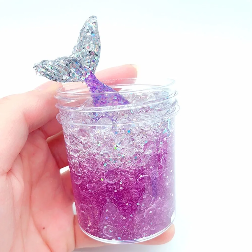 60ml Colorful Exquisite fishbowl beads mermaid Slime crystal mud cotton clay Plasticene DIY decompression Modeling toys 60ml Colorful Exquisite fishbowl beads mermaid Slime crystal mud cotton clay Plasticene DIY decompression Modeling toys