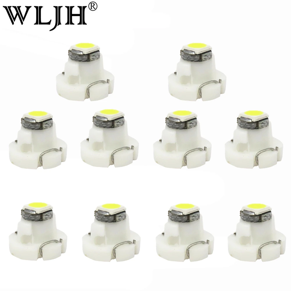 

WLJH 10x T3 T4.2 T4.7 Led Neo Wedge 3030 SMD Heater A/C Climate Control Backlight Gauge Instrument Dash Light Lamp Bulb for Car