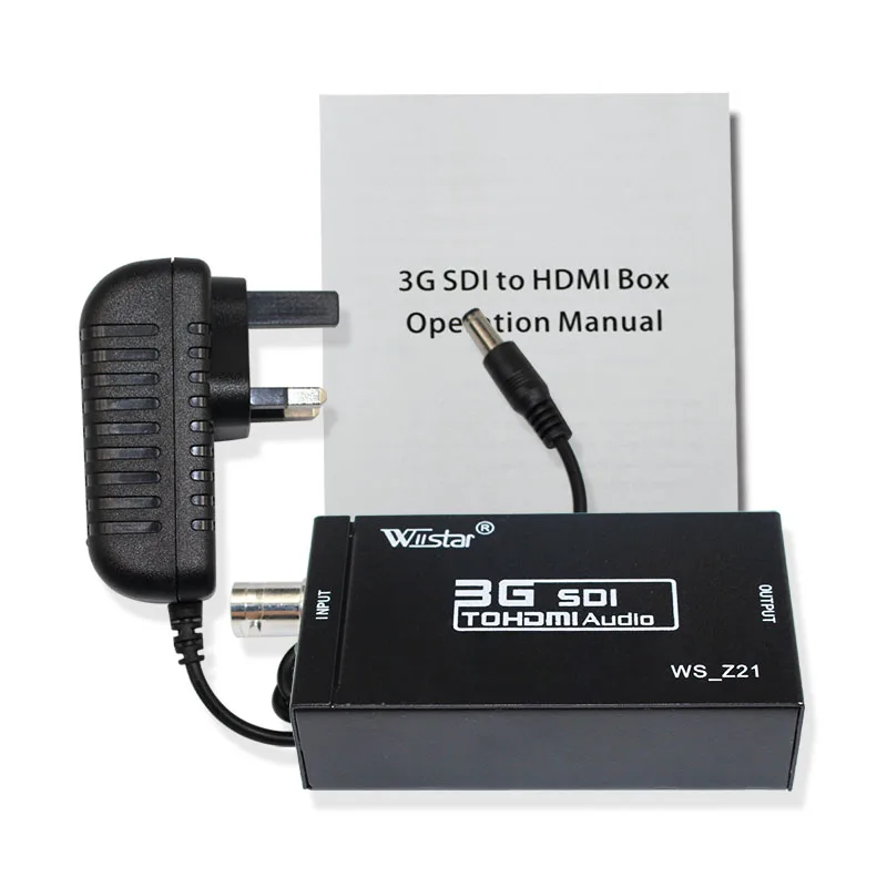 Wiistar Mini HD 3g SDI в HDMI конвертер адаптер 1080 P поддержка HD-SDI/3G-SDI сигналов SDI2HDMI с адаптером питания