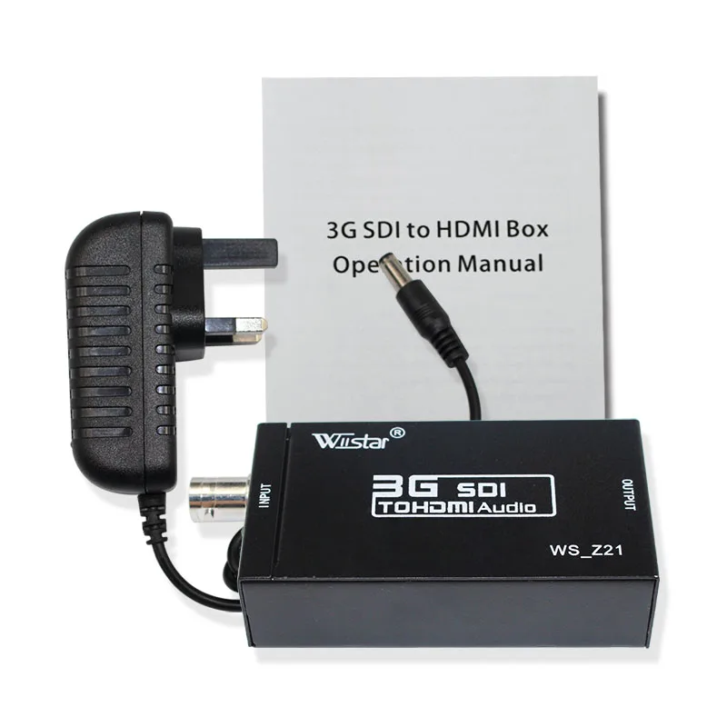 Wiistar Mini HD 3G SDI в HDMI конвертер адаптер 1080P Поддержка SDI/3G сигналы SDI2HDMI с адаптером
