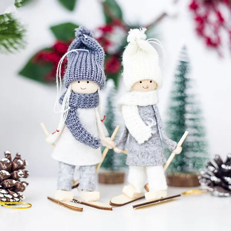 creative kawaii christmas angel girl ski pendant christmas tree decoration for home xmas cute doll party decoration kids gift - Crochet Angel Christmas Tree Decorations creative kawaii christmas angel girl ski pendant christmas tree decoration for home xmas cute doll party decoration kids gift - Crochet Angel Christmas Tree Decorations