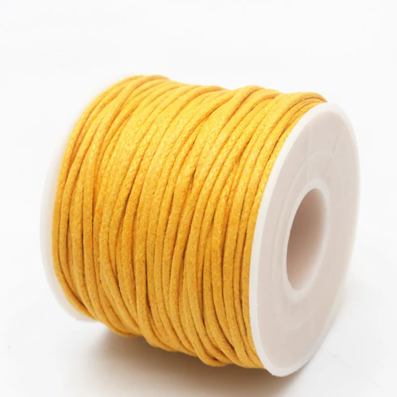 Golden Waxed Cord 1,5 мм 15 m/35 m вощеный шнурок Бисероплетение вощёный шнурок восковой шнур для изготовления ювелирных изделий и макраме поставки рулонная катушка HK055 - Цвет: Golden Waxed Cord