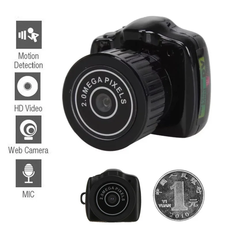 

Y2000 Super Mini Camera Camcorder HD 1080P Micro DV DVR Camcorder Portable Webcam Video Voice Recorder Camera Support TF Card