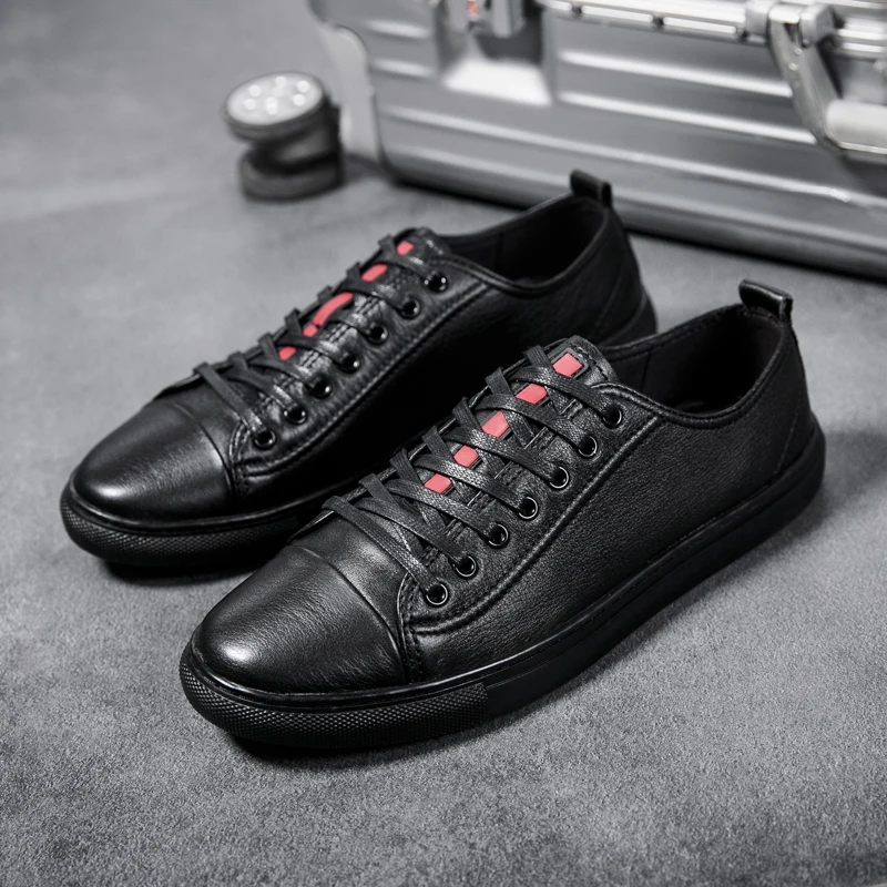 

Men Shoes Leisure Outdoor Platform Shoes Men fashion Casual Genuine Leather Shoes Top Quality Men Sneakers lace up dress shoes 5