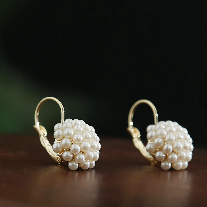 

Handmade Baroque Pearl Drop Earring Long Drop Earrings For Women Wedding Jewellery