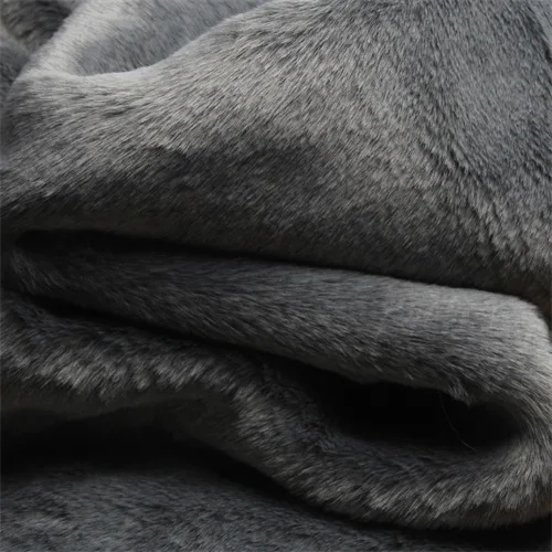 6 цветов однотонная ткань из искусственного кроличьего меха для зимнего пальто жилет меховой воротник пушистый мех tissu tecidos steffons аксессуар «сделай сам» SP4578 - Цвет: Grey per pic