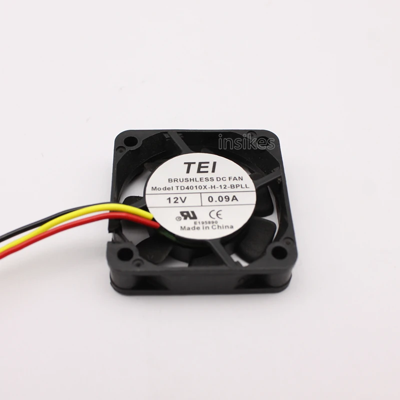 TEI TD4010X-H-12-BPLL бесшумный охлаждающий вентилятор DC 12V 0.09A 1,08 W 6500 об/мин 4010 4 см 40*40*10 мм 3 провода Скорость измерения вентилятор