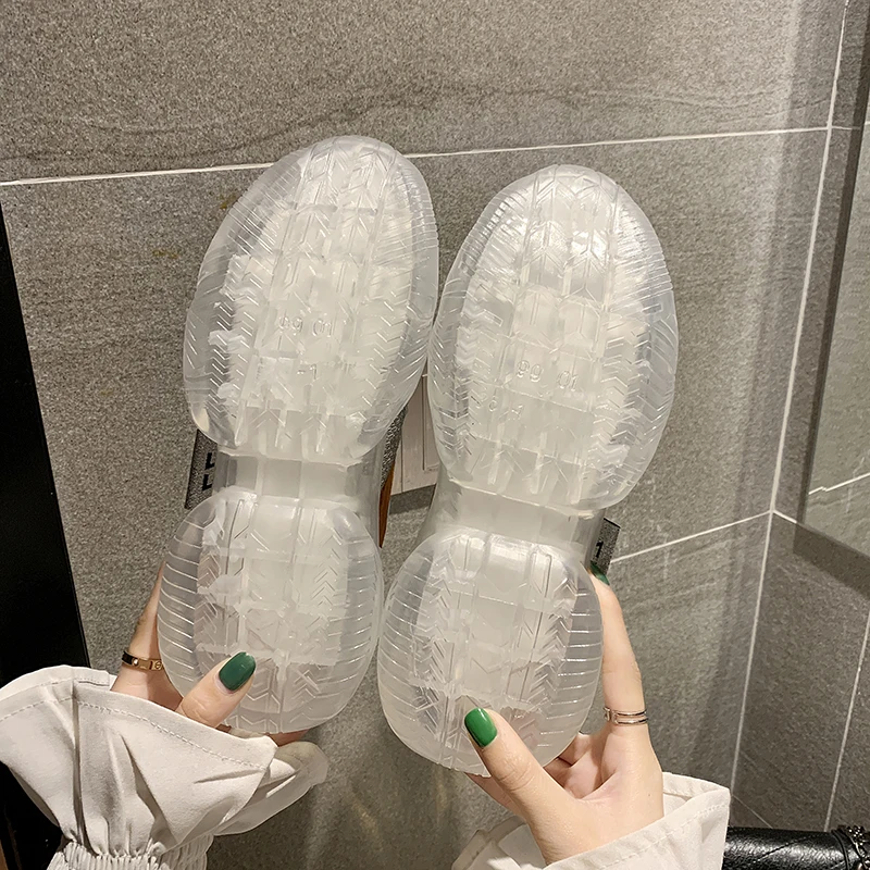 tenis plataforma transparente