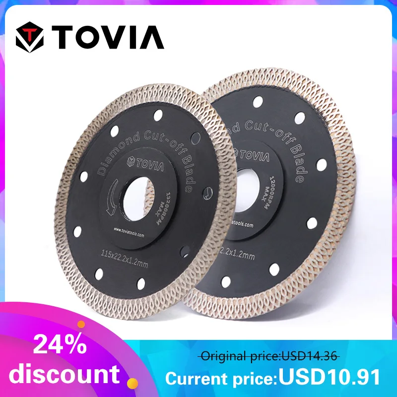 TOVIA 115mm/125mm Diamond Circular Saw Blades Cutting Granite Stone