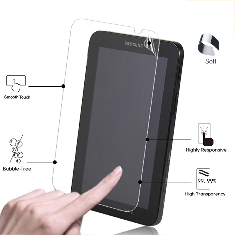 Premium HD lcd Glossy screen protector film For Samsung Galaxy Tab P1000 7.0" tablet front high