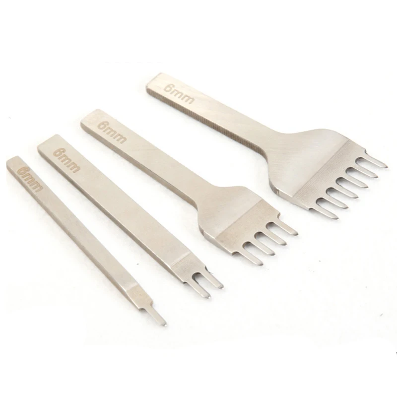 

4pcs/set 5mm 6mm Leather Craft Hand Tools Kit Thread Awl Waxed Thimble Kit For Leathercraft Hole Punch Stitching Tool