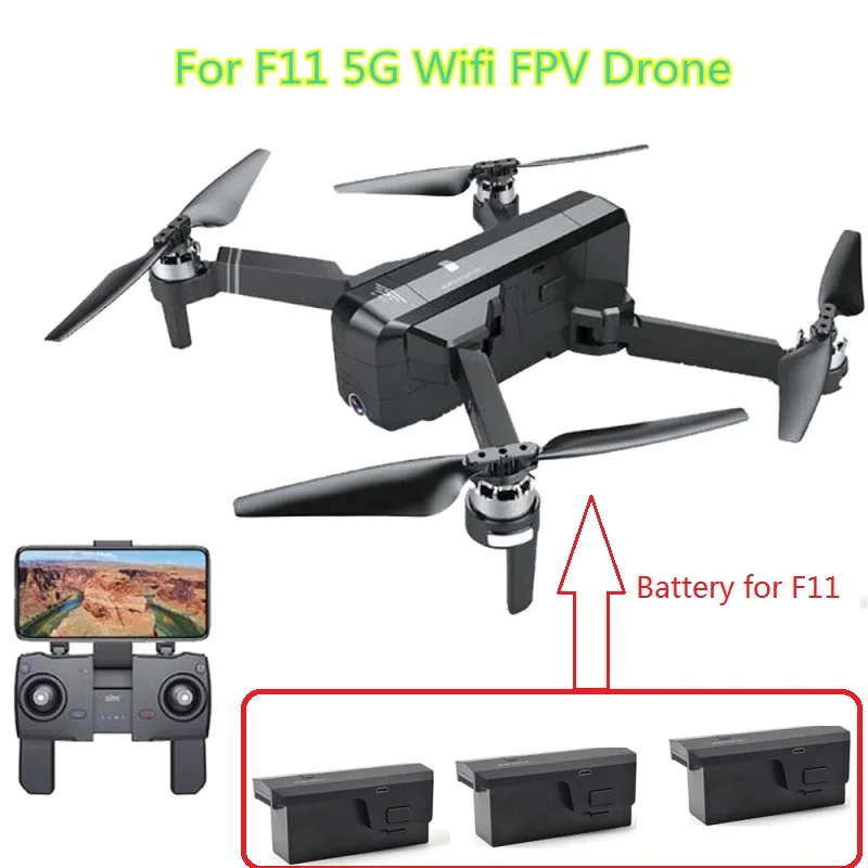 

F11 5G Wifi FPV GPS Brushless Drone spare parts 11.1V 2500mAh Battery/propeller and USB charge line spare parts