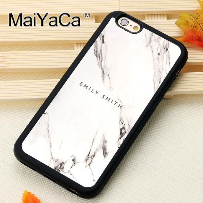 

MaiYaCa Custom Name Marble Printed Mobile Phone Cases OEM For iPhone 6 6S Plus 7 8 Plus X 5S 5C SE Soft Rubber Skin Cover Shell