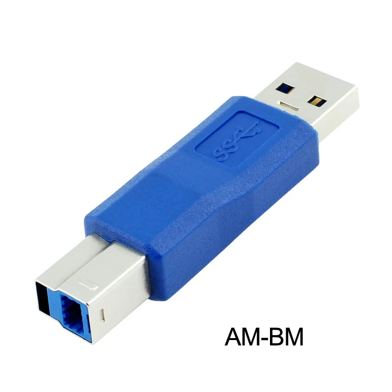 USB 3,0 USB A мама к USB B 3,0 папа для кабеля передачи данных конвертер принтер соединитель USB удлинительная головка AM-BM - Цвет: AM-BM