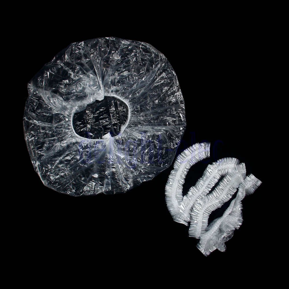 20X Disposable Shower Caps Protect Lady Hair Bath Shower Care Salon Cap