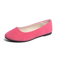 Slip On Women Flats Shoes Candy Color Pointed Toe Female Loafers Large Size Shoes Woman Spring Flock Ladies Ballet Flats WSH2214 2