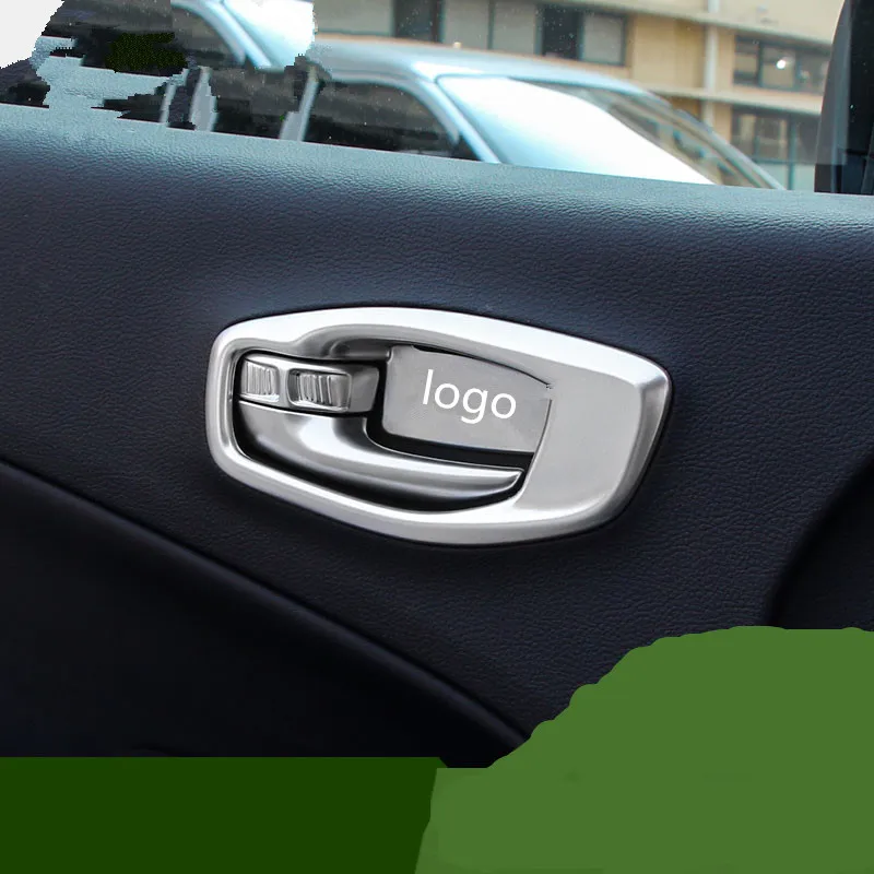 

ABS Matte Silver Interior Door Bowl Cover / Frame For Jeep Compass 2017 Z2EA526