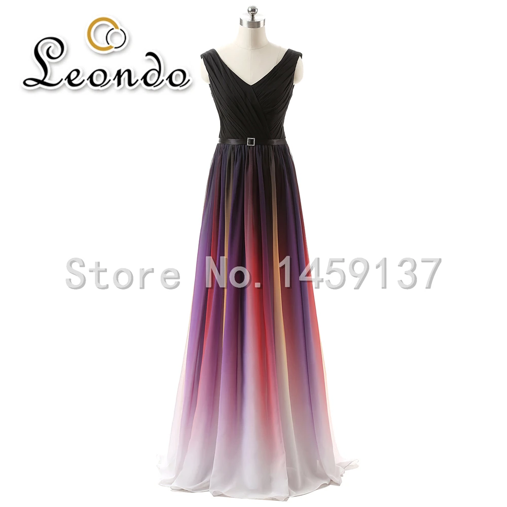 Fast shipping evening party formal dress real photo V neck floor length