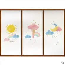 Электростатическая мембрана погода оттенок ванная комната туалет водонепроницаемый солнцезащитный крем pervious к свету непрозрачная шлифовальная пленка