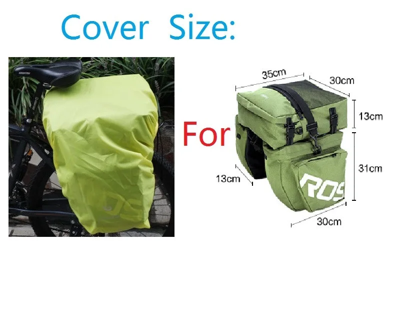 Discount ROSWHEEL 3 in 1 Multifunction Road MTB Mountain Bike Bag Bicycle Pannier Rear Seat Trunk Bag With Rain Cover Rainproof 17