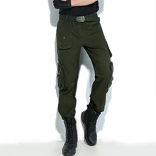 Уличные походные мужские камуфляжные брюки хлопковая Униформа тактика длинные брюки Военная парусиновая мешковатая прямая трубка Мульти сумка