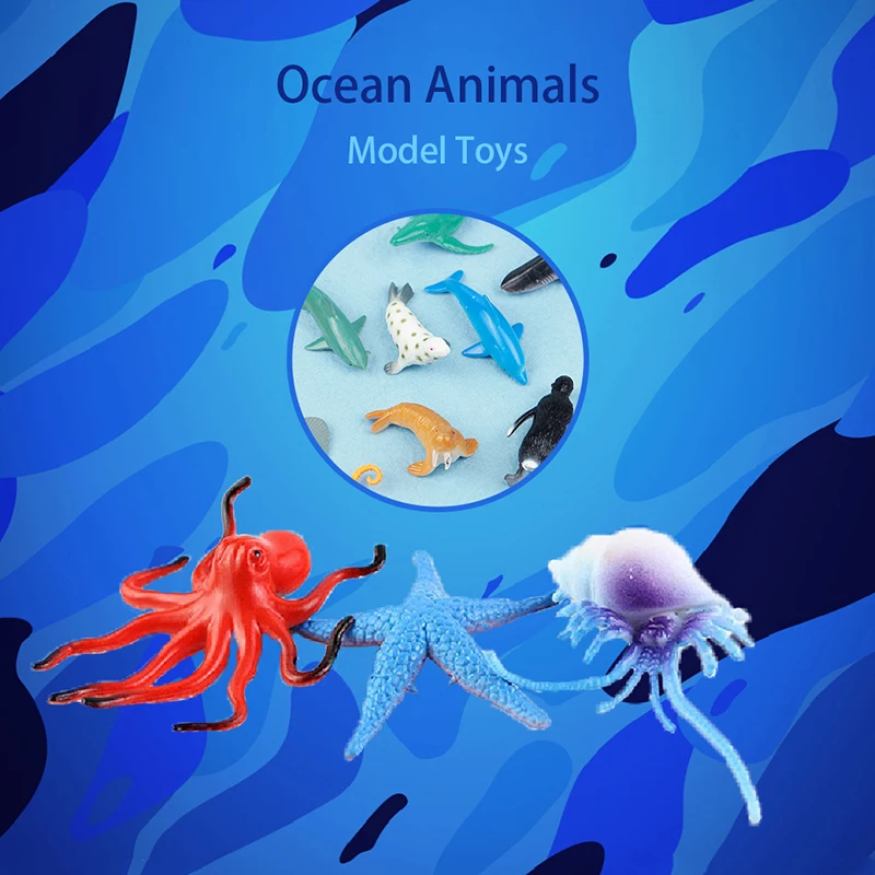 1 комплект Новая мягкая резиновая модель морских животных игрушки для детской