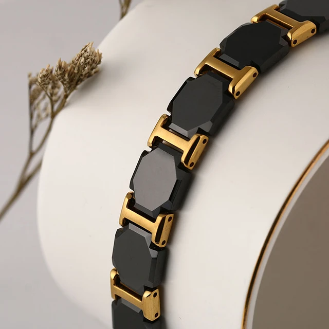 Men Gold Bracelet For Women Men Bangle Watch Band Design Stainless