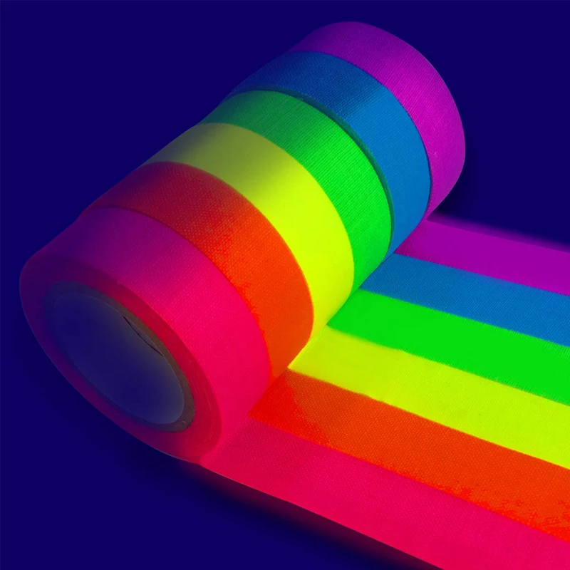 Neon Tape Uv Blacklight Glow Reactive Fluorescent Cloth Gaffer