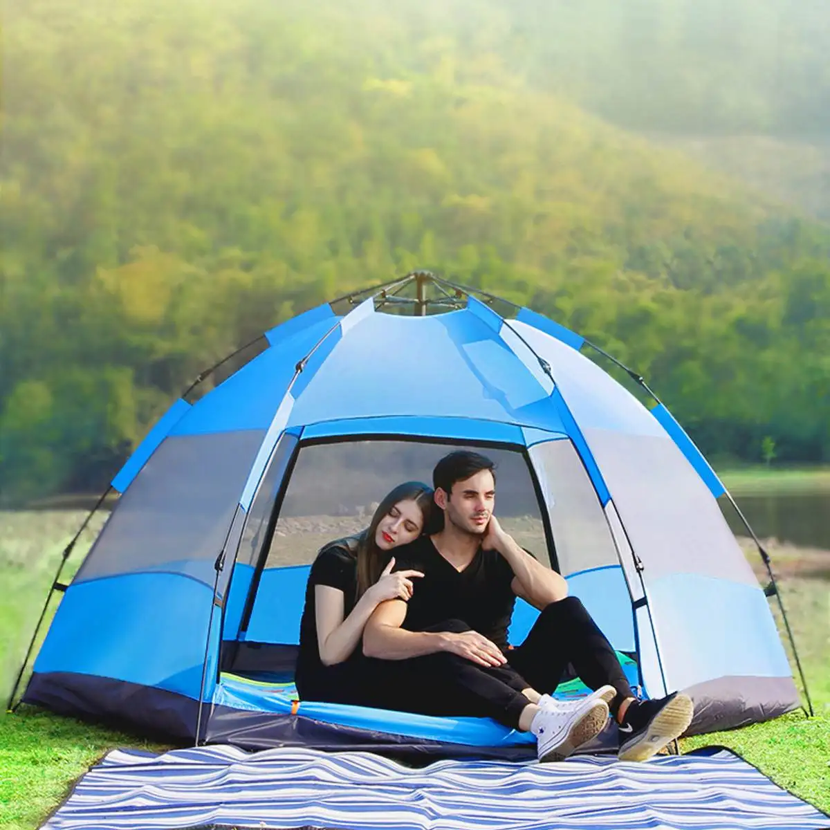 DGODDE водонепроницаемый 5-8 человек Автоматический Мгновенный Всплывающий семейный тент Кемпинг туристический тент анти УФ тент палатки открытый солнцезащитный навес