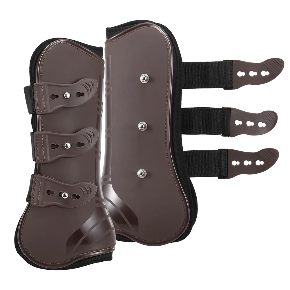 Front Hind Leg Boots Adjustable Horse Leg Boots Equine Front Hind Leg Guard Equestrian Tendon Protection Horse Hock Brace 2