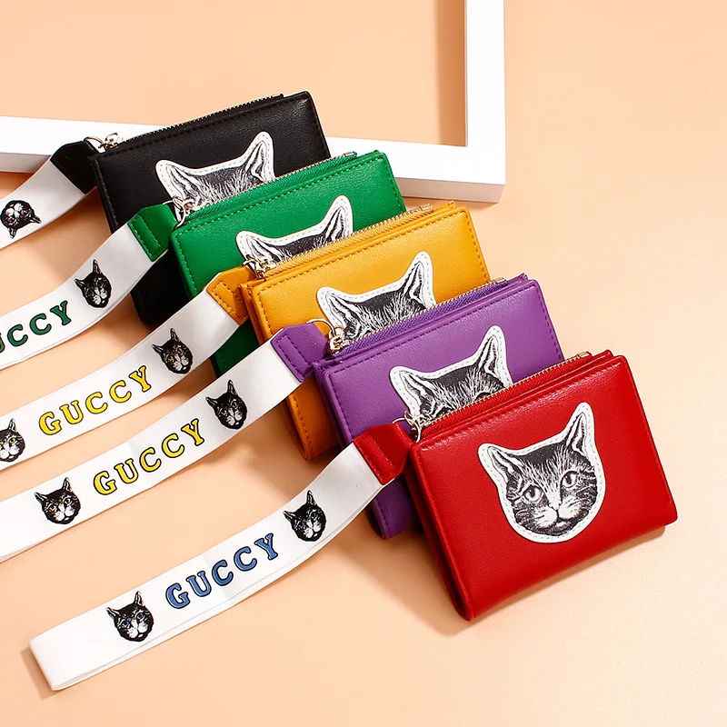 Новинка 2019 модные женские кошельки с кошкой Брендовые повседневные креативные