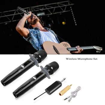 

1Pcs/Set Ux2 Uhf Auto Wireless Dynamic Microphone System With Receiver For Amplifier Mixer Speaker Desktop Bus Audio