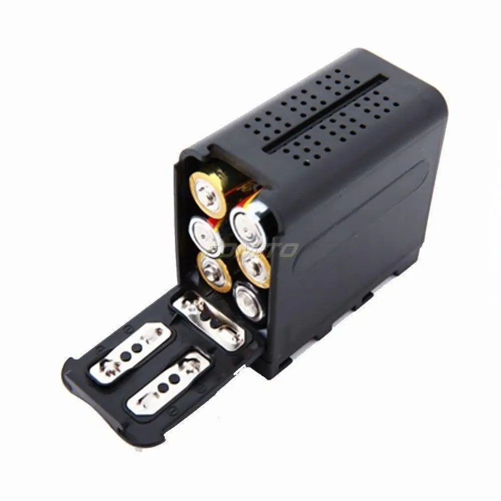 Fomito 6pcs AA Battery Case Pack Power mini led light batteries box as