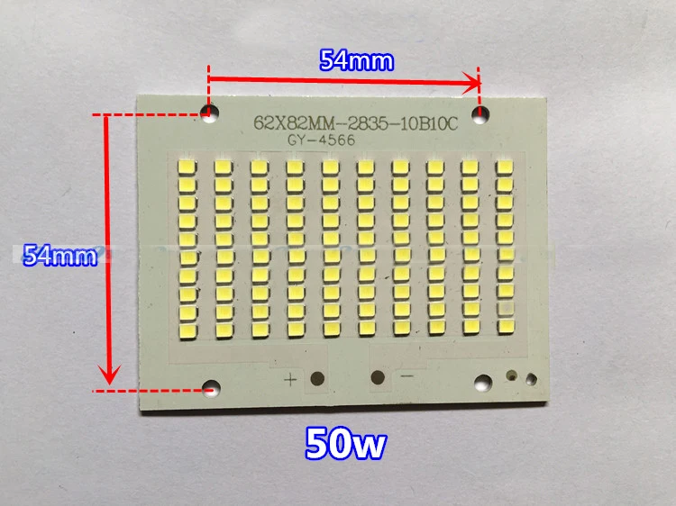 SMD2835 светильник плата источника 50 Вт 100 Вт высокой мощности Мощность светодиодный лампы лампа печатной платы для приготовления пищи на воздухе литой светильник