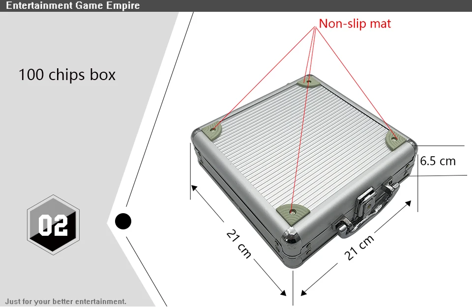 Yernea Высокое качество Портативный 100/300 чемодан фишки для покера коробка нескользящий коврик Алюминиевый Чемодан Техасская коробка фишек для игральных карт